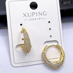 Сережки Xuping14К 10766 (1,1см)